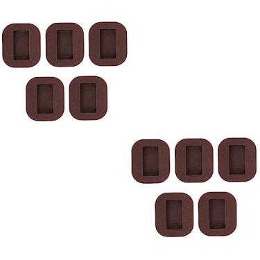 Imagem de Uonlytech 10 Pçs Almofada De Fixação De Rolos Cadeira De Rolos Cadeira De Escritório Rodízios Cadeira De Feltro Almofadas De Feltro Copos De Rodízio Para Pisos De Madeira Móveis Rolhas De
