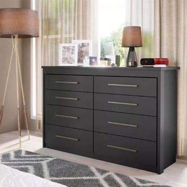 Imagem de Cômoda Elegance 8 Gavetas Preta
