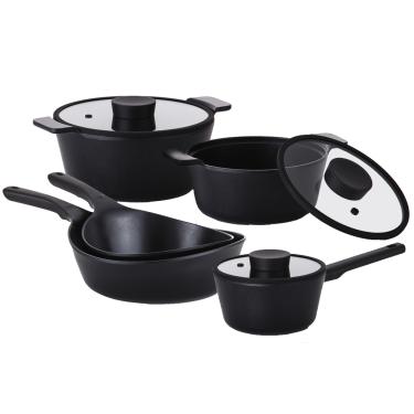 Imagem de 5 Panelas Vulkan em Cerâmica para Indução Neoflam Preto