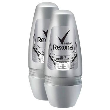 Imagem de Desodorante Rexona Men Sem Perfume Roll-on Antitranspirante 48h 50ml | Kit com duas unidades