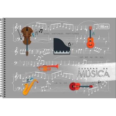 Imagem de Caderno Capa Dura Pequeno Música 80 Folhas - Tilibra