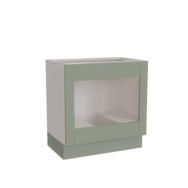 Imagem de Balcão para Forno de Embutir 80cm sem Tampo Arizona Cabecasa Madeiramadeira Branco/Menta