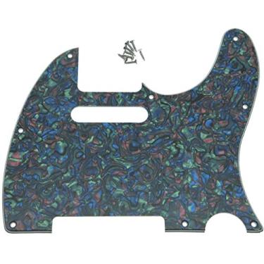 Imagem de Dopro 8 furos Tele Guitar Pickguard Scratch Plate serve nos EUA/Mexican Fender Telecaster Abalone Pearl