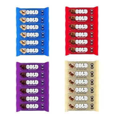 Imagem de Caixa Mista Brownie, Trufa de chocolate, Bombom crocante e Cookies - Bold - 24 unidades