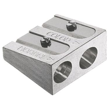 Imagem de Apontador de metal com orifício duplo Faber-Castell para lápis de grafite, cor e pastel