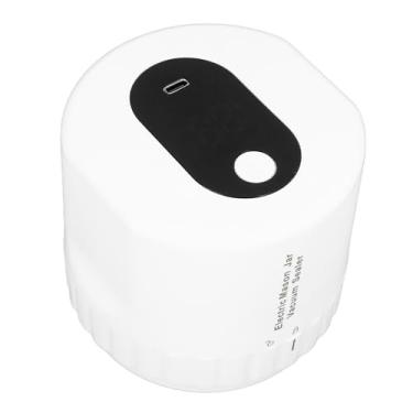 Imagem de Kit de selagem a vácuo de pote elétrico, kit de selagem automática recarregável por USB para armazenamento de alimentos, fermentação, selador de latas para recipientes de conserva de boca comum e