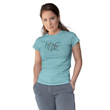 Imagem de Camiseta T-Shirts Feminina Estampada Hope - Gota De Ouro