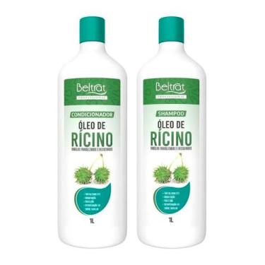 Imagem de Kit Beltrat Profissional Óleo De Rícino Shampoo 1 Litro + Condicionado