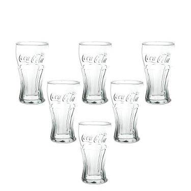 Imagem de Conjunto 6 Copos Coca-Cola Incolor 473 ml em Vidro - Cisper - 15,4x8,6 cm
