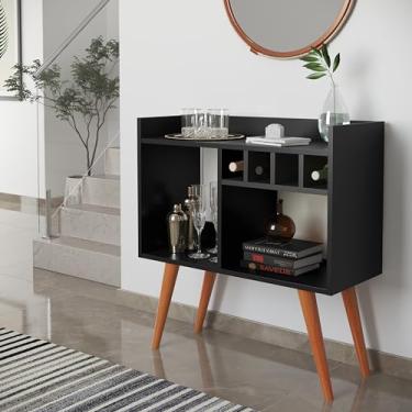 Imagem de Buffet Aparador balcão adega Rubi Ideal para Decoração de sala e cozinha para o cantinho do café (PRETO)