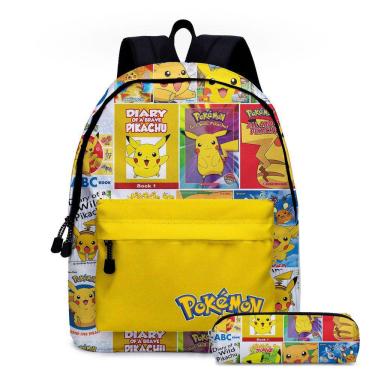 Imagem de Mochila Pikachu School com estojo de lápis (2 unidades) de poliéster