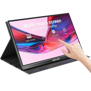 Imagem de 15.6” Portable USB Type-C Monitor Touchscreen, 1080P FHD, IPS, 10-Point Touch External Screen with Premium Smart Cover Dual Speakers for Xbox,PS4,Switch,Laptop,PC,Phone,Mac,Surface