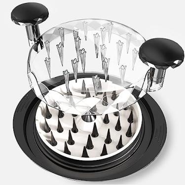 Imagem de Triturador de frango, ferramenta trituradora de carne de 28 cm com base e prato antiderrapantes, ferramenta de trituração de peito de frango grande, alça ergonômica, resistente ao calor, livre de BPA, adequado para frango desfiado, preto