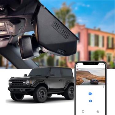 Imagem de Fitcamx 4K Dash Cam Adequada para Ford Bronco 2021-2024 & Rapor (Não para Bronco Sport) HD2-14873, Integrado OEM Estilo, UHD 2160P Vídeo, WiFi & APP, Loop Gravação, G-Sensor, Plug & Play, 64GB Cartão