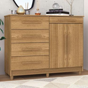 Imagem de Cômoda Jasper 2 Portas 5 Gavetas Nature/Brisa - Panorama Móveis