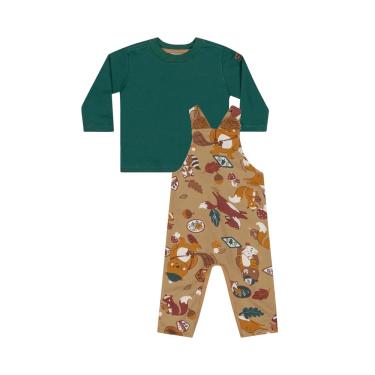Imagem de Conjunto Camiseta e Jardineira para Bebê Menino Quimby