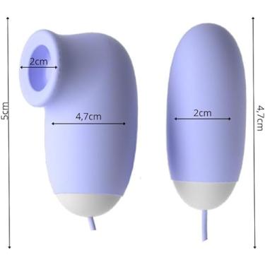 Imagem de Mini Sugador e Bullet Lilo 12 Modos de Pulsação 2,5cm x 5cm Silicone Recarregável Sugador de Clitoris Pequeno e Portátil