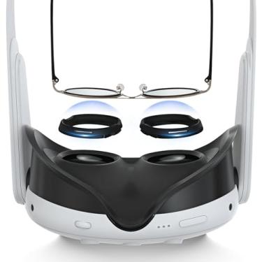 Imagem de Hibloks Glasses Spacer for Meta/Oculus Quest 3, Prevent Myopia Glasses And VR Lenses From Scratching Each Other. VR Lens Protection Accessories With Magnetic Frame And Silicone Anti-Scratch Ring
