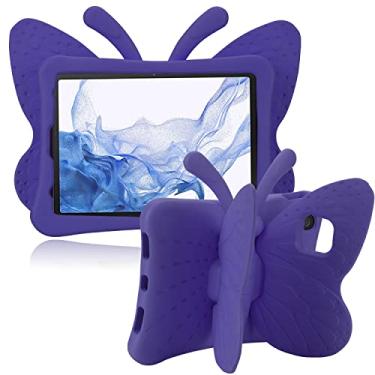 Imagem de JGY Capa infantil para tablet Samsung Galaxy Tab A9 Plus X210 de 28 cm para crianças, meninas, linda borboleta, espuma vinílica acetinada, capa completa resistente para Samsung Tab A9 Plus A9+, capa