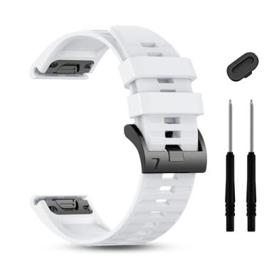 Imagem de ZPJPPLX Pulseira de relógio Garmin Fenix8 AMOLED 47 mm/Fenix E/Fenix 6 Pro/6/7/7 Pro/5/5 Plus, pulseiras de silicone macio para smartwatch Forerunner 965/955/945/Approach S70 47mm/S62/S60/quatix 7