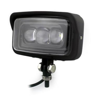 Imagem de Farol de motocicleta vintage vintage 3 faróis de LED retro, luz dianteira, preto fosco, feixe Hi/Lo para Chopper Cafe Racer Bobber Custom Moto