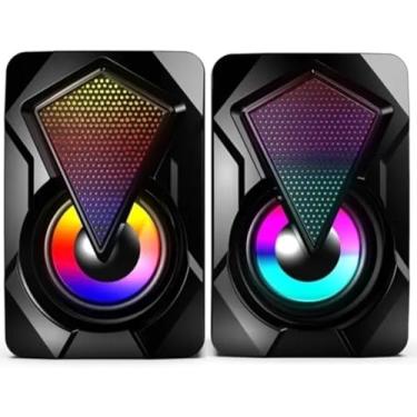 Imagem de Alto-falante USB 2.0 - Caixa de Som para PC e Notebook - Som com LED