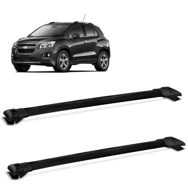Imagem de Rack Teto Travessa Larga Tracker 2017 a 2019 Aluminio Preto