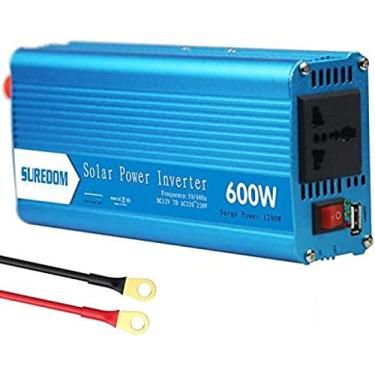 Imagem de Inversor de energia para bateria de carro, inversor de onda senoidal pura 600W 12v a 220v Conversor CA de carro com carregador de carro USB Proteção contra surtos de inversor 12v - Inversor
