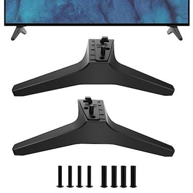 Imagem de Suporte para LG TV Legs Substituição para LG 49 50 55 polegadas TV Base/Pé LJ UJ UK UM UN Series, 55UJ6300 55UJ6320 55UJ630T 55UJ635T 55UJ6540 55UK6500 55UM6900 555UM730 0 55UN6900 55UN7200 55UN7300 com parafusos