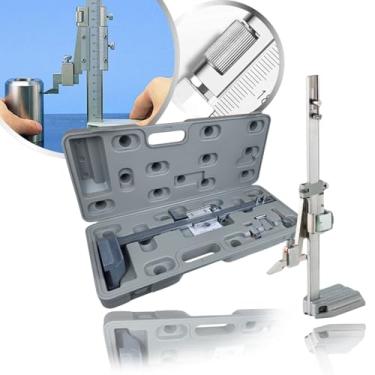 Imagem de Traçador Medidor De Altura Manual Analógico 300mm 12Pol CNC Fresa 1 Coluna com Lupa Maleta Profissional Metrologia Nonio