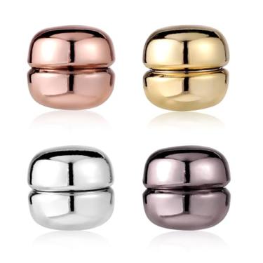 Imagem de 4 pinos magnéticos Hijab, ímãs Hijab fortes multiuso, broche sem alfinete, estilo redondo, fecho de cachecol para mulheres, roupas, camisas, cachecóis (revestimento), Medium, Sem pedras preciosas