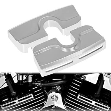 Imagem de HCmotorku Tampas de parafuso de cabeça de vela de ignição cromadas adequadas para Harley Twin Cam Touring Electra Glide Road King Street Glide Road Glide Softail Dyna Trike 1999–2017 Billet Alumínio