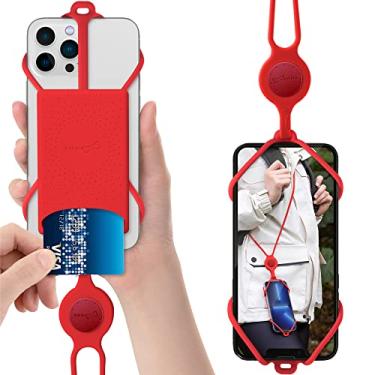 Imagem de Bone Cordão Crossbody Phone Tie Série 3, Cordão transversal com cartão (vermelho), Crossbody Phone Tie 3 w/ Card Holder