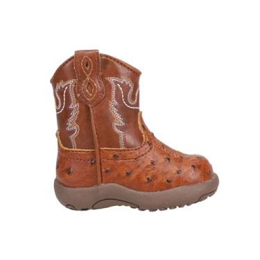 Imagem de Bota de avestruz Roper Bumps bico quadrado (infantil/criança pequena/criança grande), Tan, 1 Infant