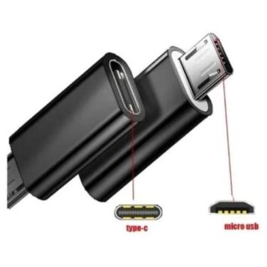 Imagem de Adaptador Conversor Micro Usb Type B V8 Macho X Tipo C Femea - Ideal e