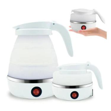 Imagem de Chaleira Jarra Elétrica De Silicone Portátil 600ml Bivolt - REIS VARIE