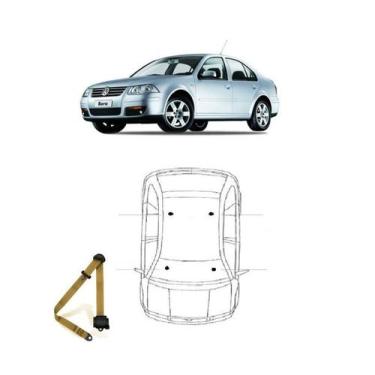 Imagem de Cinto de Segurança retrátil de 3 pontos dianteiro VW Bora - HCML, Bege