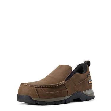 Imagem de Ariat Tênis de trabalho masculino Edge LTE Slip-On SD Composite Toe, Marrom escuro, 38