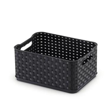 Imagem de Cesto Organizador Ret. Rattan 2 Preto 1,74 Lts - ARTHI, U