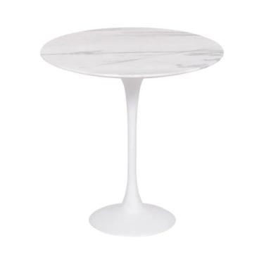 Imagem de Mesa Saarinen Lateral Espírito Santo 42cm - Base Branca - mgsaarinen