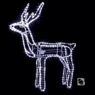 Imagem de Armação Rena Macho de Led Média Enfeite Decoração Natal Linda para Jar