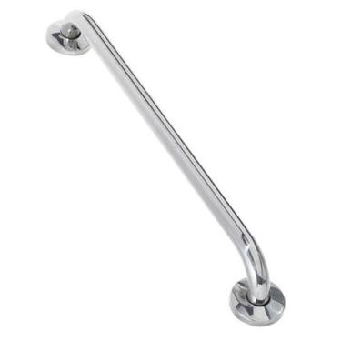 Imagem de Alça de Apoio Banheiro Inox 60cm Idoso Cadeirante Deficiente Acessibil