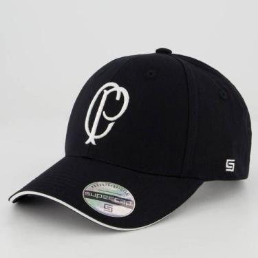 Imagem de Boné Corinthians Escudo Preto e Branco - Supercap, Único