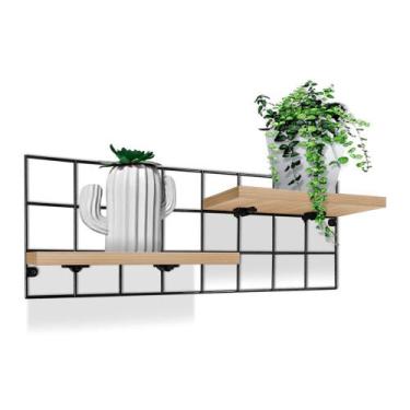 Imagem de Prateleira De Parede Brilon MDF Floreira 30cm X 15cm Preto - Genus Móv