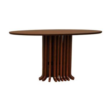 Imagem de Mesa de Jantar Denver Tampo Oval 160x90cm - Decorise, Amêndoa