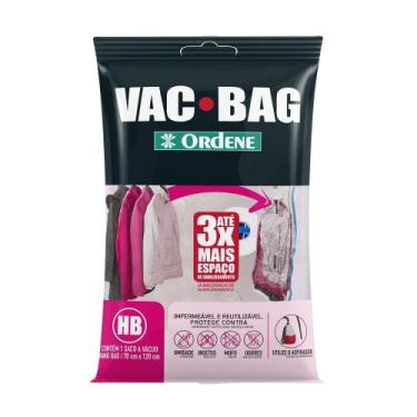 Imagem de Saco a Vácuo Organizador Hang Bag com Gancho Transparente 70cm x 1,2m 
