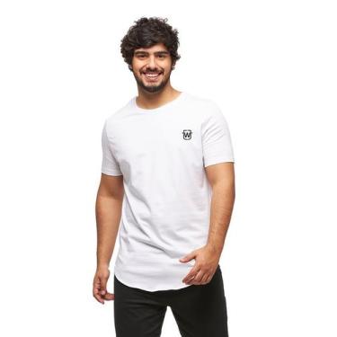 Imagem de Camiseta masculina plus size longline oversized swag manga curta wooks