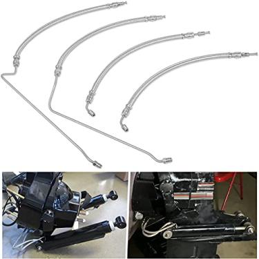 Imagem de Kit de mangueira hidráulica Power Trim/Tilt compatível com Mercruiser Alpha I 16-3/16 Geração II Bravo 1 2 3, Mangueiras de Aço Inoxidável Trançadas para Cilindros de Acabamento 9B-106 e 9B-116
