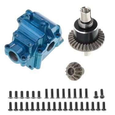 Imagem de Treehobby Metal Front&Rear Differential Gearboxes Housing Cover with Differential Gear Set Compatible with WLtoys 1/14 144010 144001 144002 124018 124016 124017 124019 RC Car Upgrades Parts (Blue)