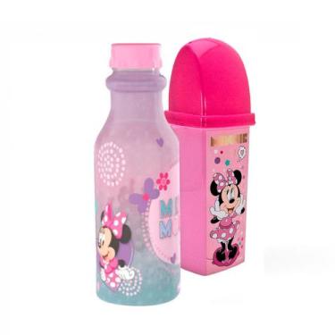 Imagem de Kit Volta as Aulas Escolar Garrafa de Água Infantil 500 ML e Porta Esc